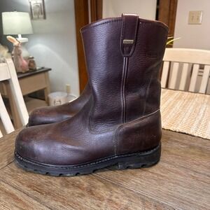 Wolverine Vibram Steel Toe Gore-Tex Work Boots Waterproof Leather Brown 14M